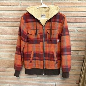 Vintage Y2K Kirra Plaid Hoodie Jacket Fleece Lined Small